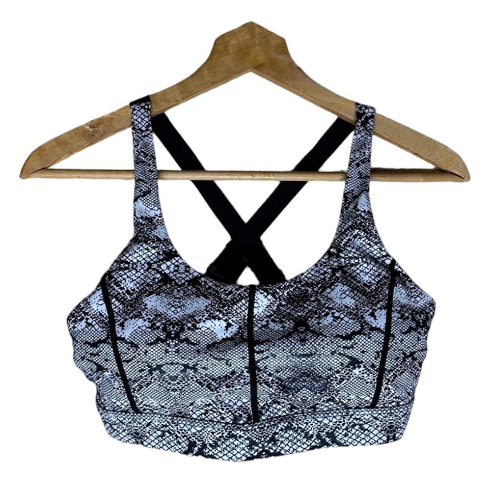 Zyia Snake Print Adjustable Strap Padded Sports Bra Size XL